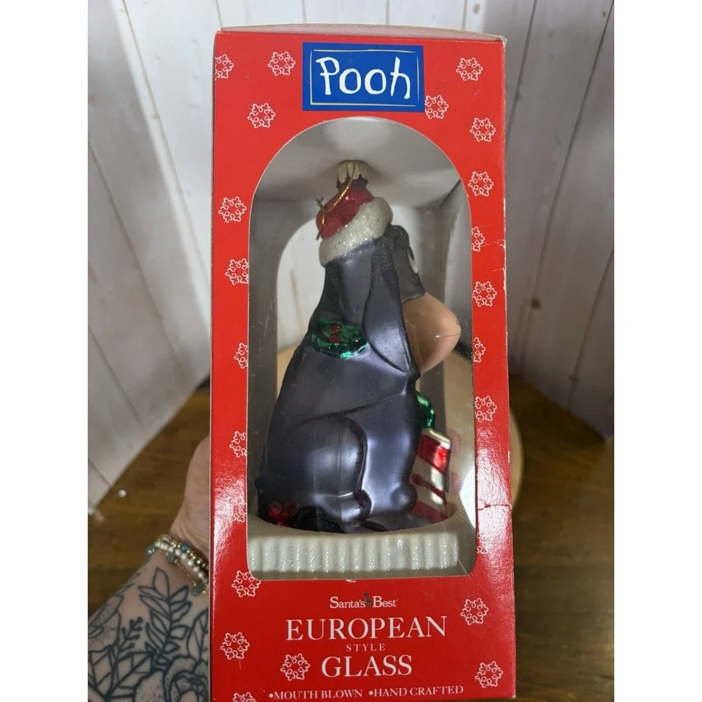 Santa's Best Disney‎ Winnie the Pooh Eeyore  European Blown Glass Ornament Large